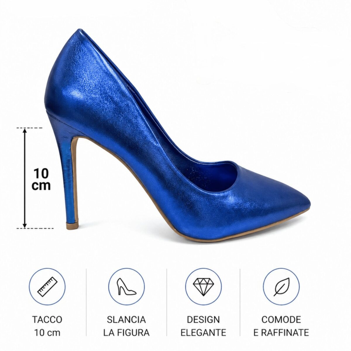 Décolleté Laminate Blu - immagine 5