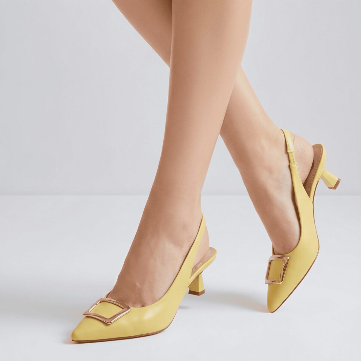 Slingback Fibbia Gialle