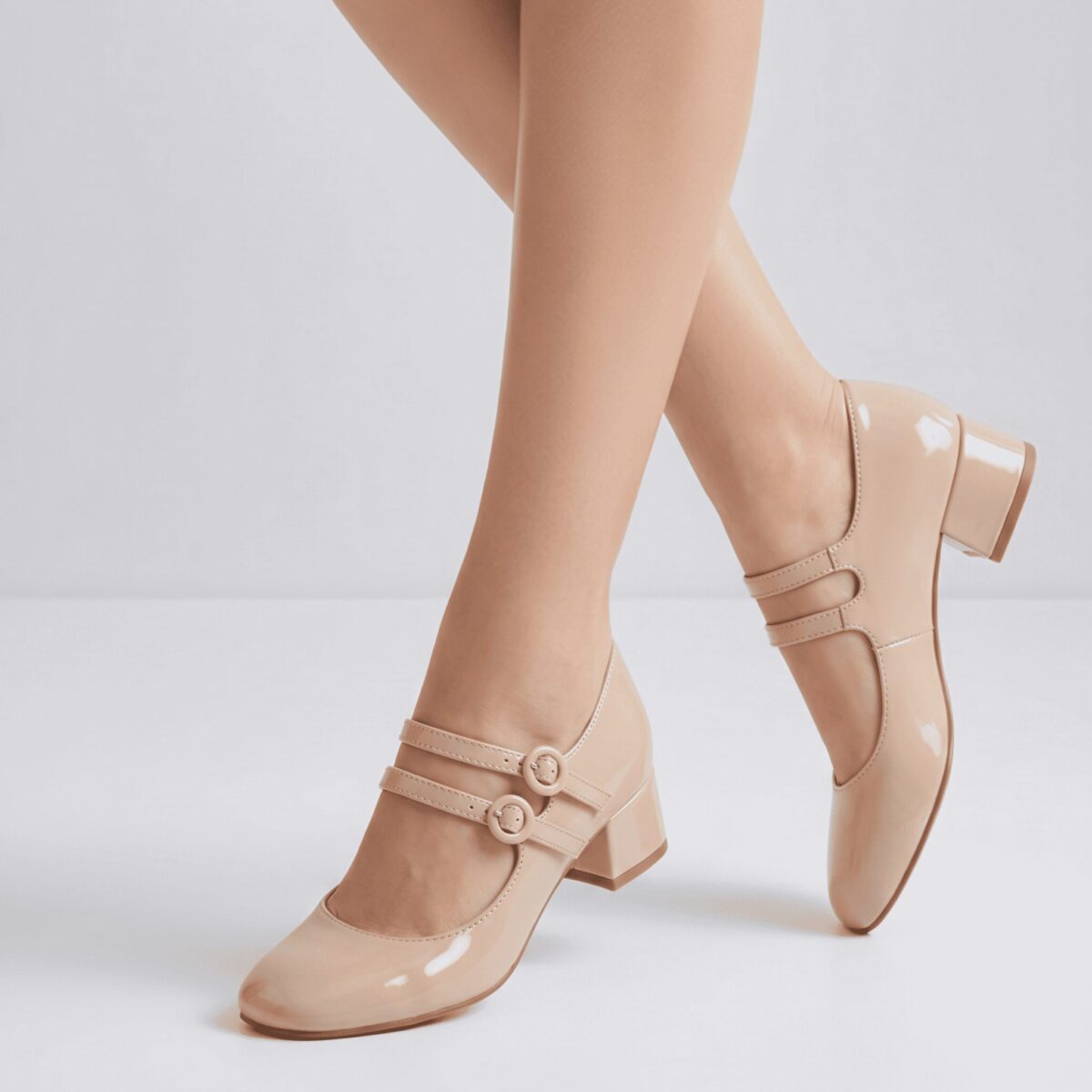 Mary Jane Lucide Beige