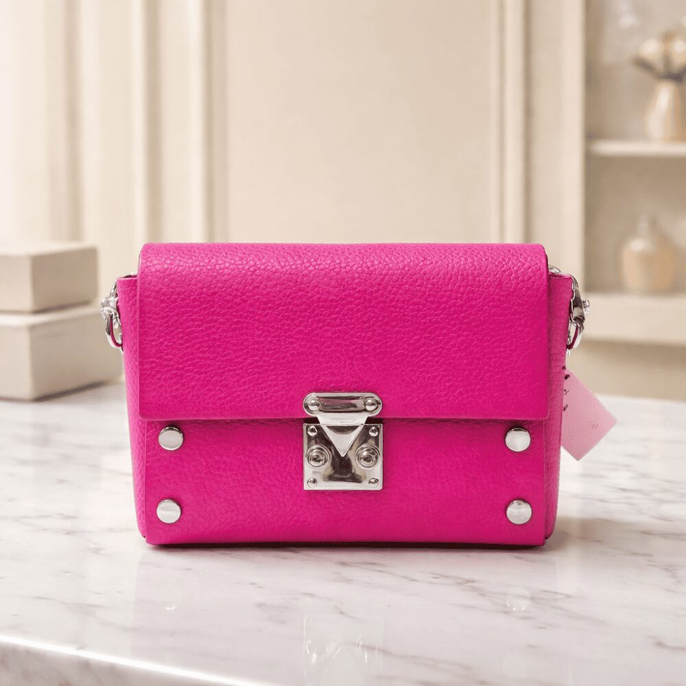 Minibag Fucsia Borchie Argento - immagine 3