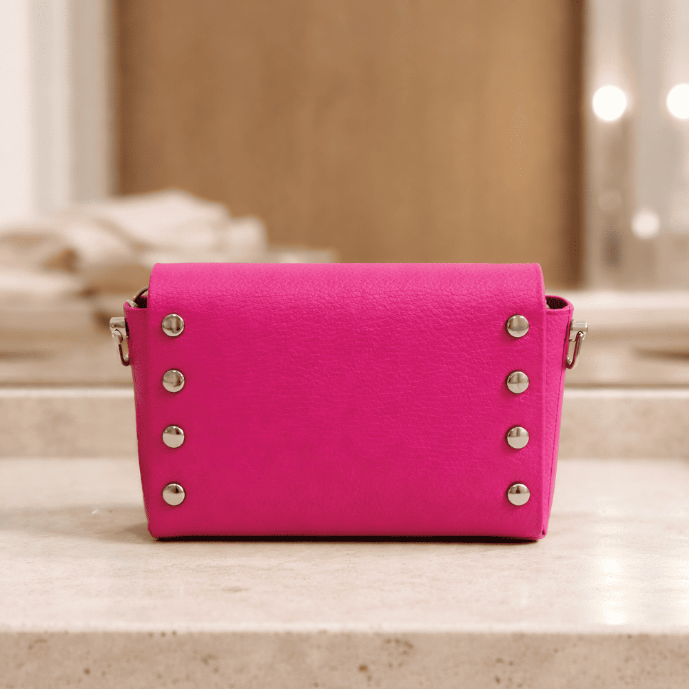 Minibag Fucsia Borchie Argento - immagine 4