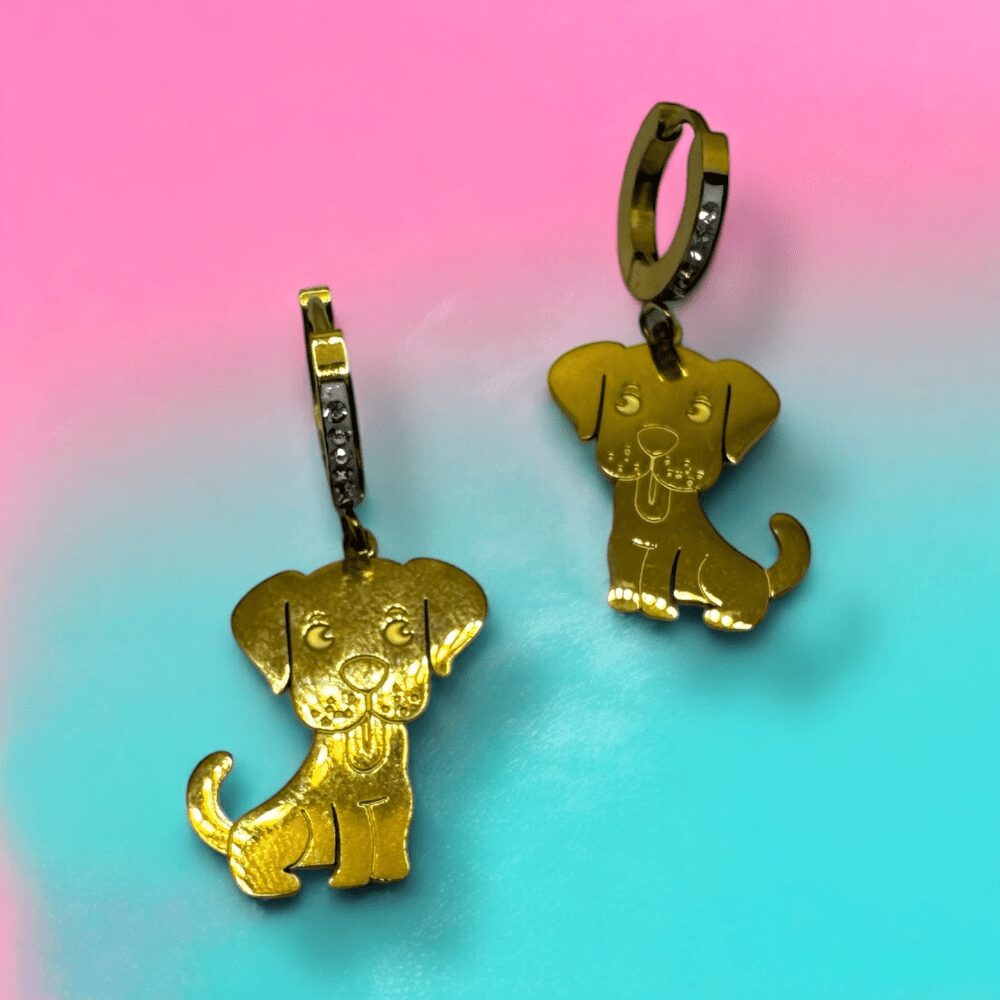 Orecchini Cerchietti Cagnolino