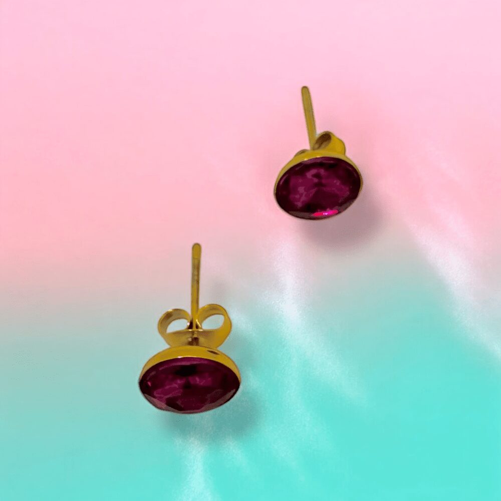 Orecchini Strass Prugna