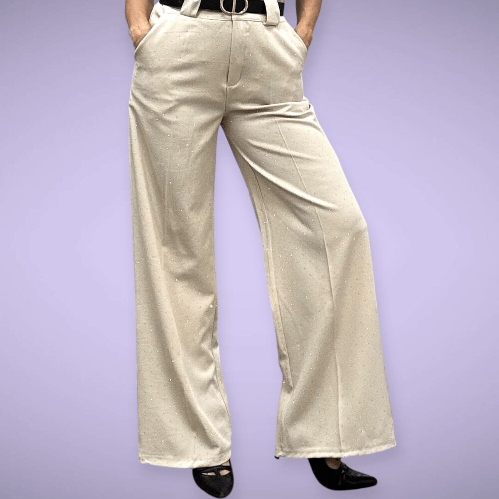 Pantaloni Palazzo Strass
