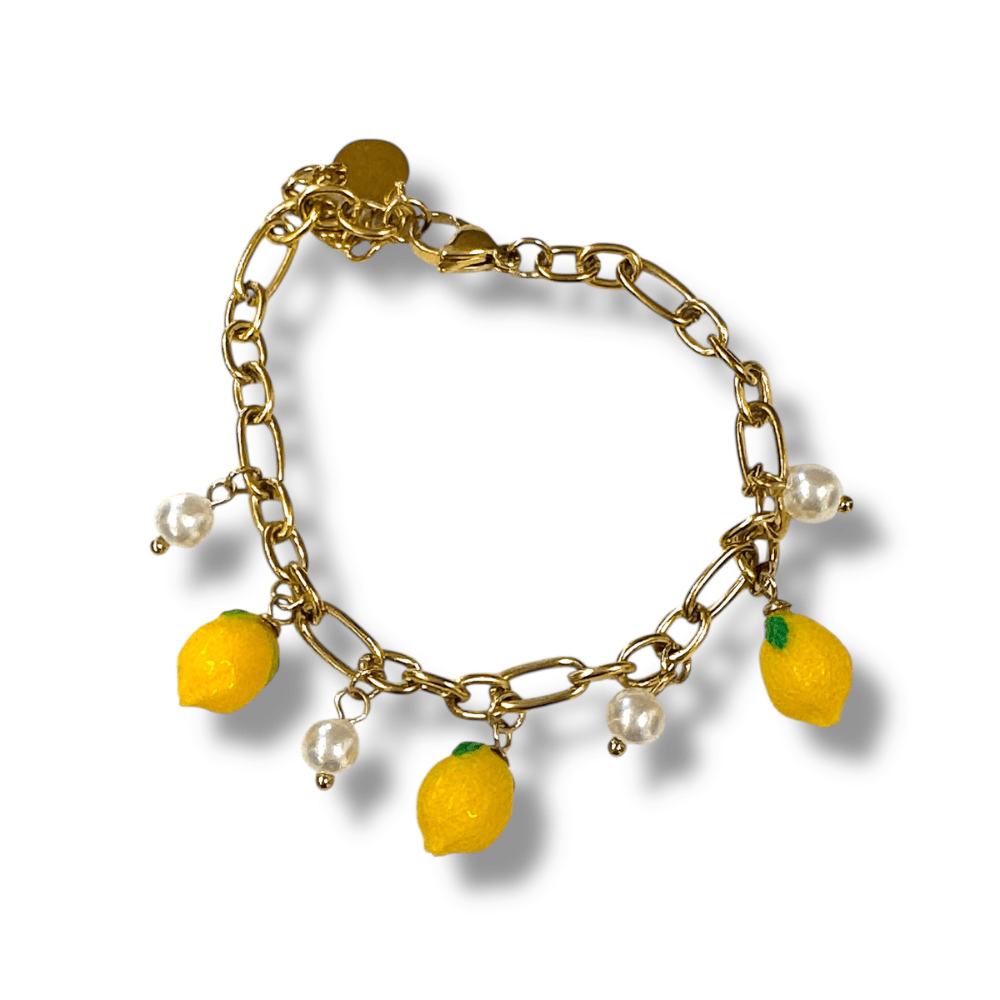 Bracciale Ciondoli Limoni e Perline