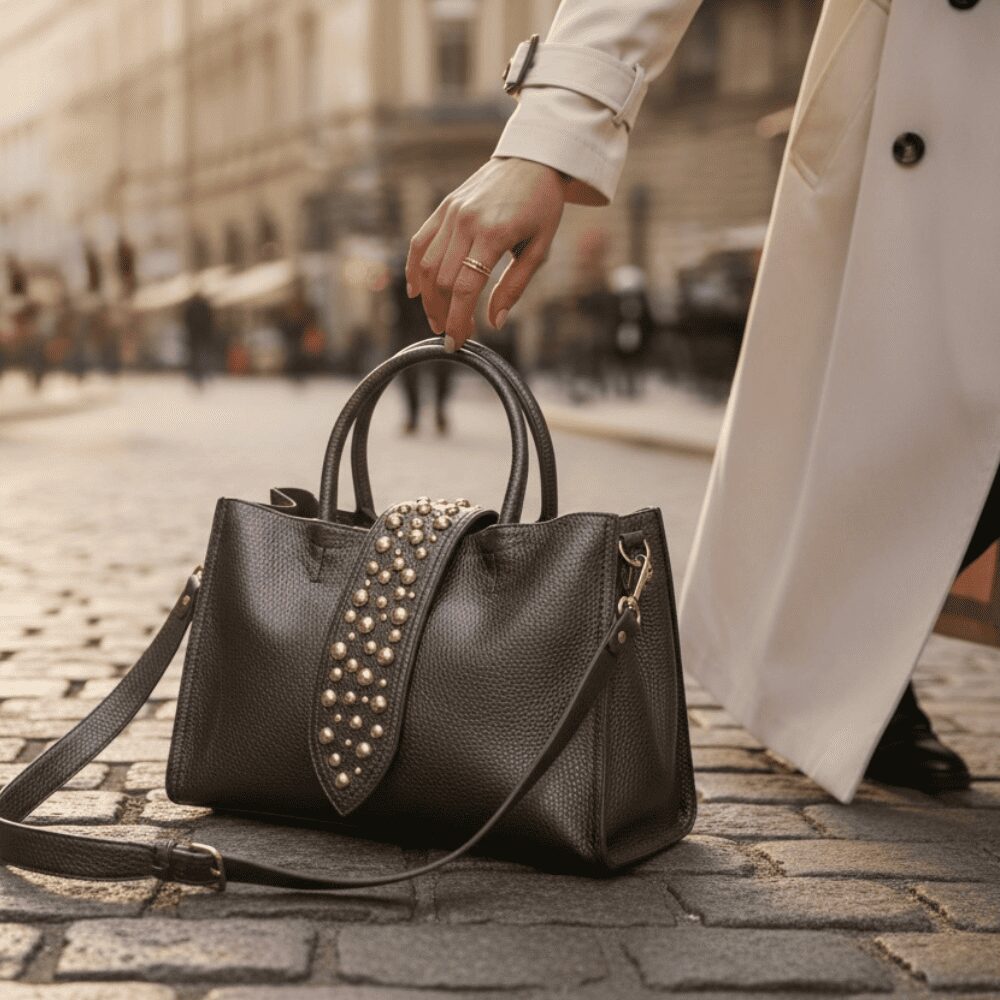 Borsa Bronze Borchie Moda