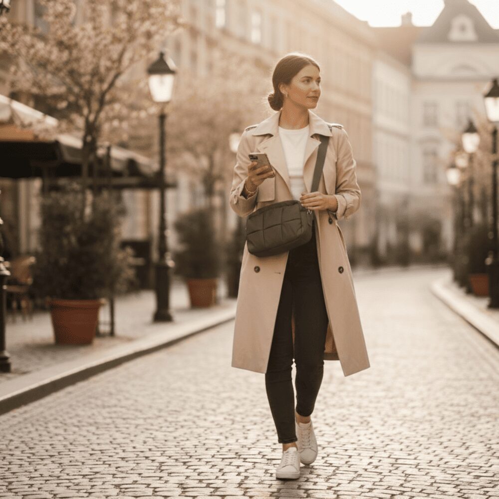 Borsa Verde Trapuntata Imbottita