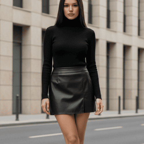 Gonna Pantalone Ecopelle Nera