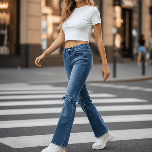 Jeans Morbidi Zampa Fiocco