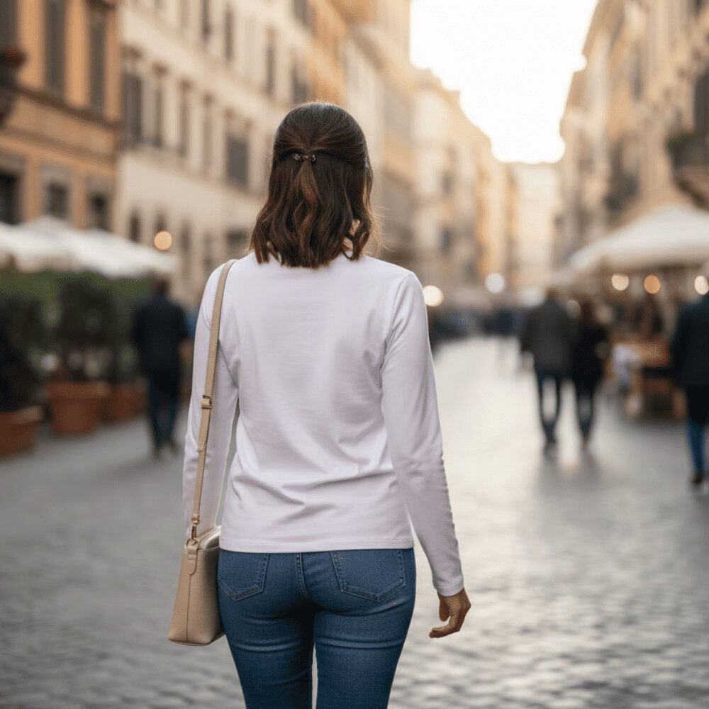 Maglietta Cuore Bordeaux Ricamata - immagine 3