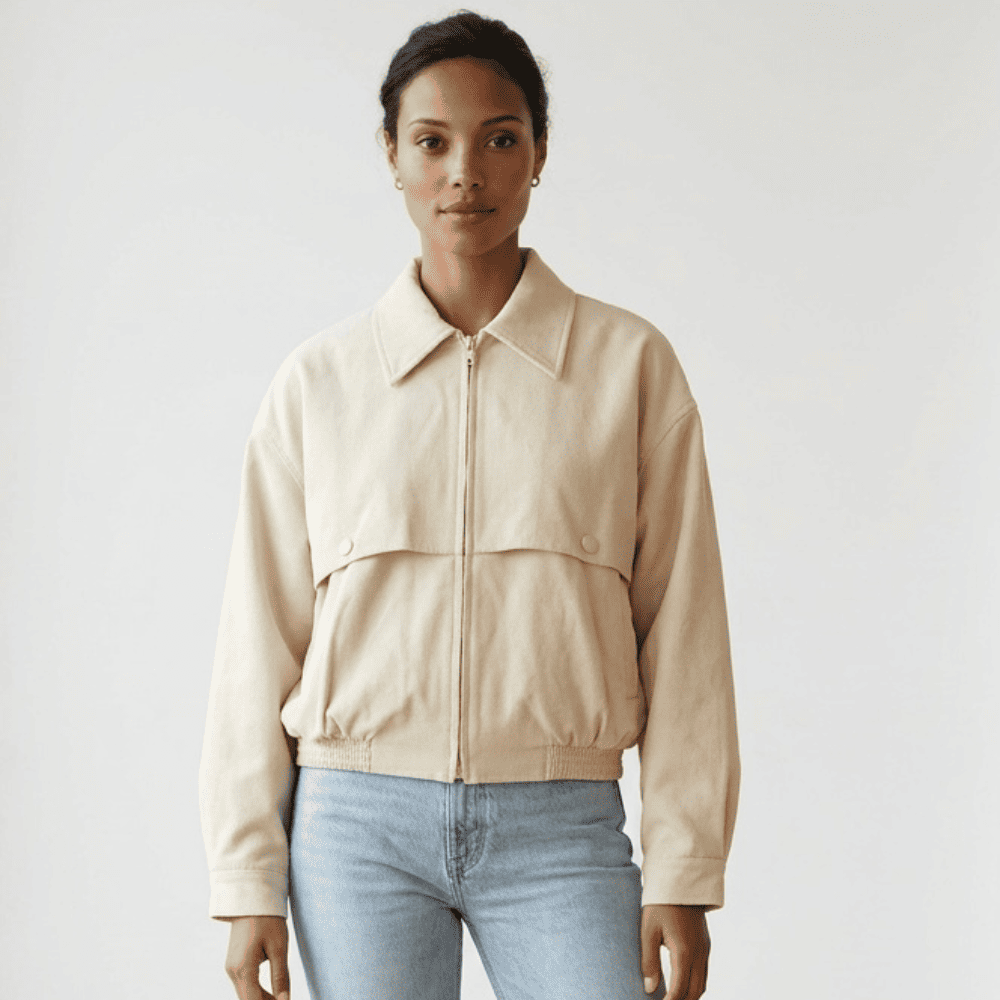 Giacchetto Bomber Corto Beige