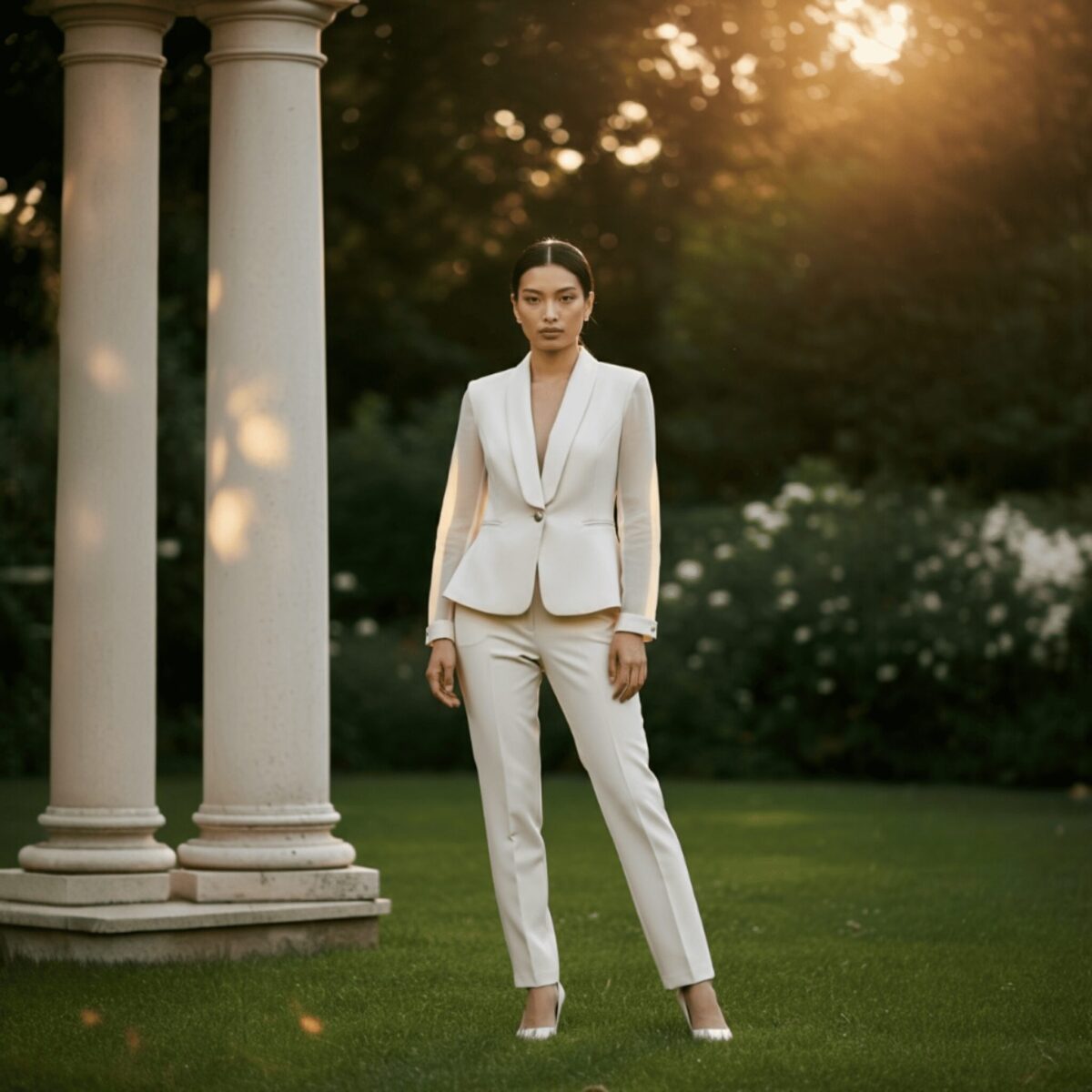 Tailleur Donna Beige Elegante