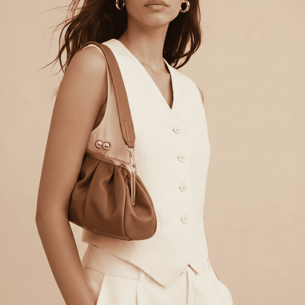 Clutch Raffinata Color Cuoio