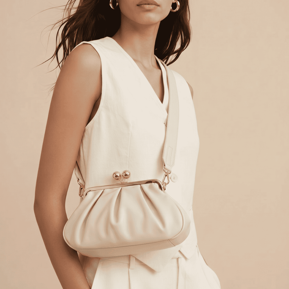 Clutch Raffinata Color Panna