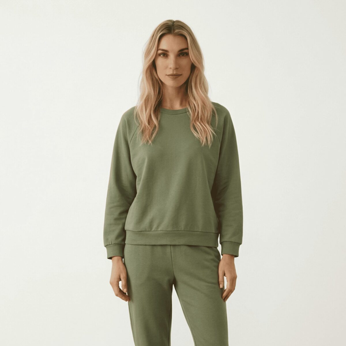 Felpa Verde  Casual Leggera