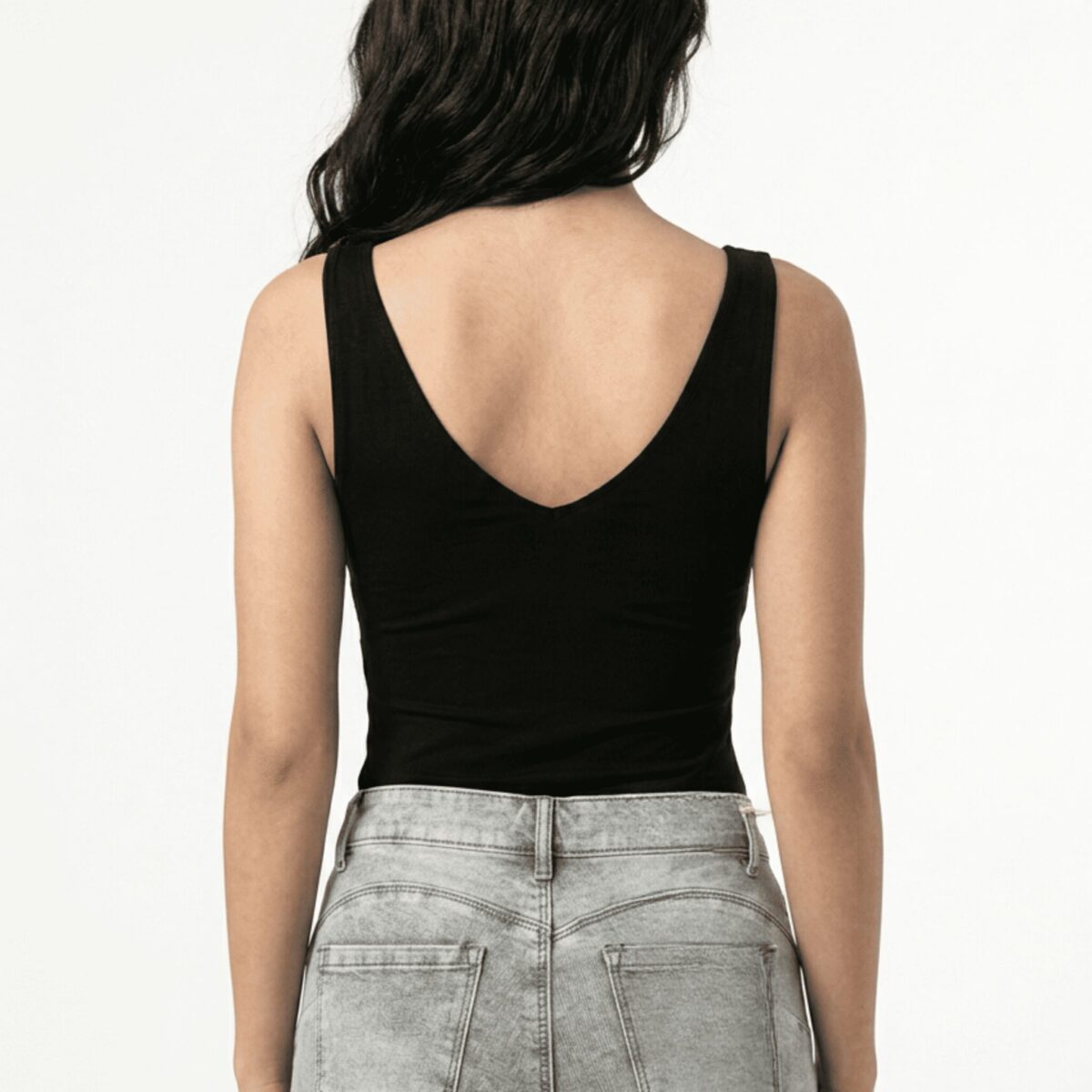Bodysuit Nero Scollo V - immagine 3