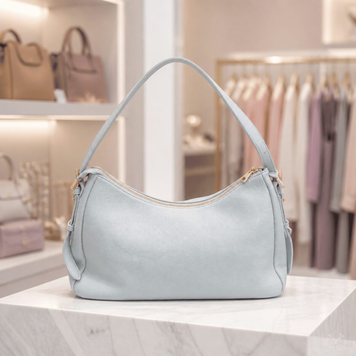 Borsa Azzurra Stile Chic - immagine 3