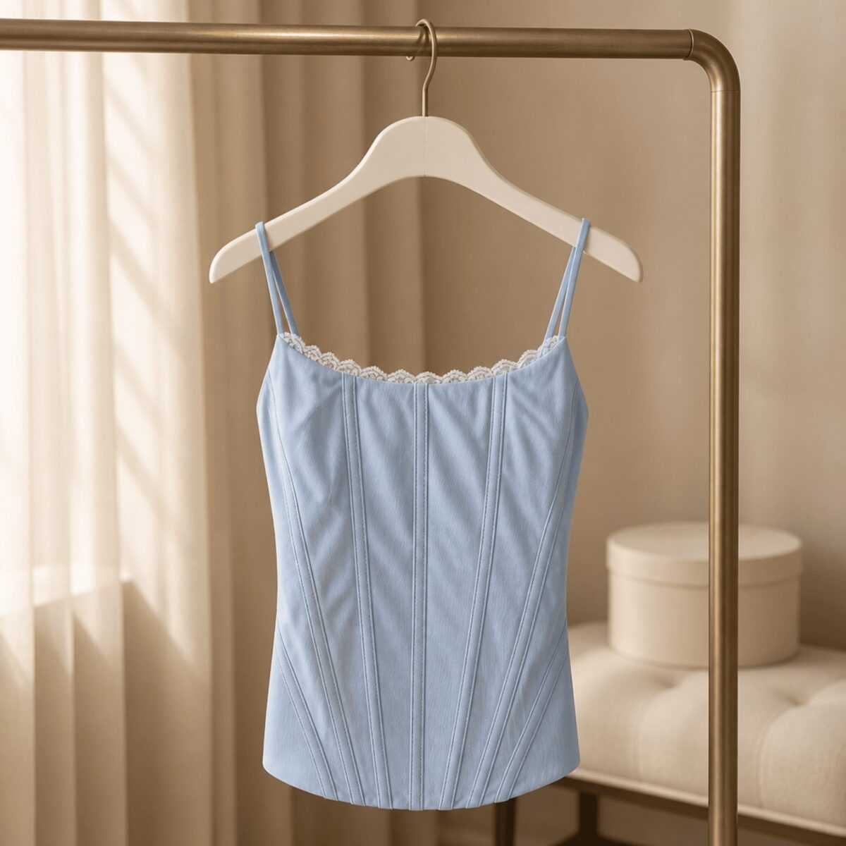 Top Stile Corsetto Celeste - immagine 4