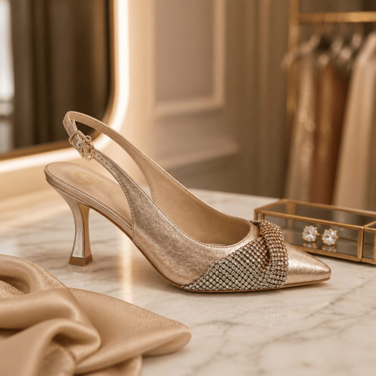Slingback Gioiello Oro Rosa - immagine 3