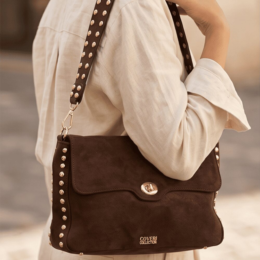 Coveri Borsa Camoscio Marrone