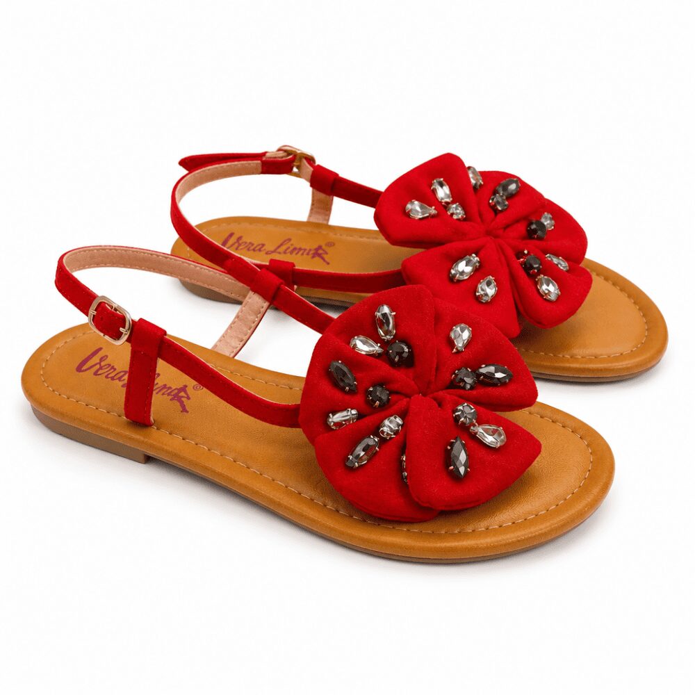 Infradito Fiore Strass Rosso - immagine 4