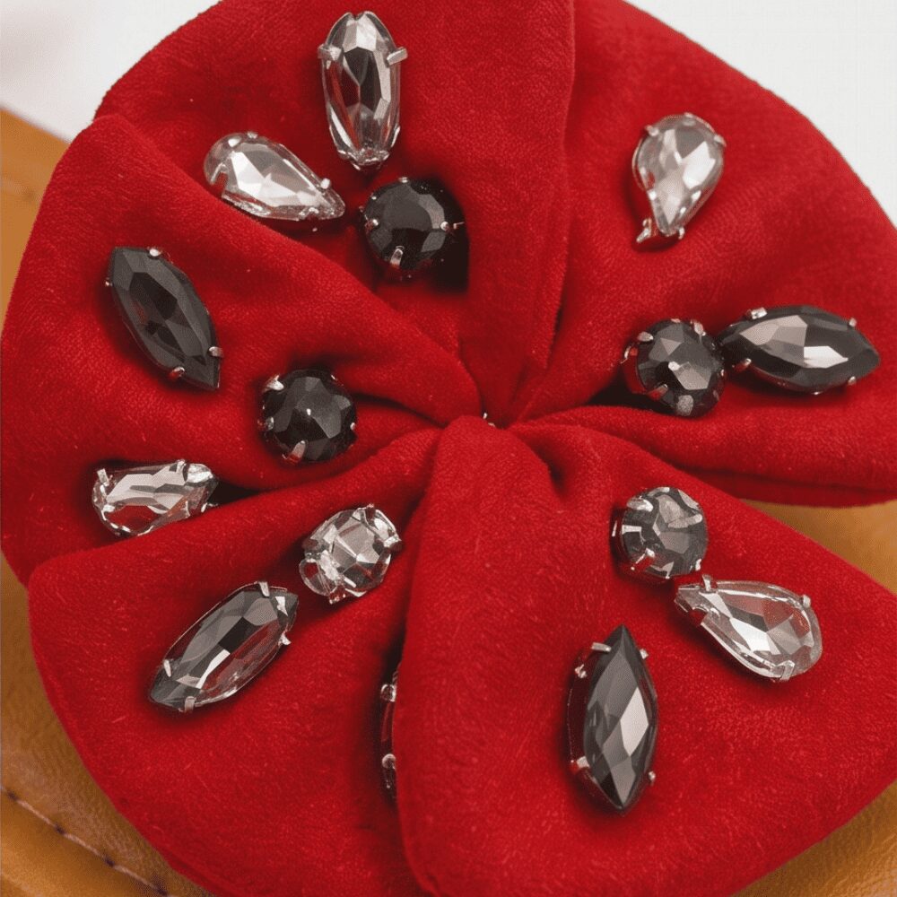 Infradito Fiore Strass Rosso - immagine 5