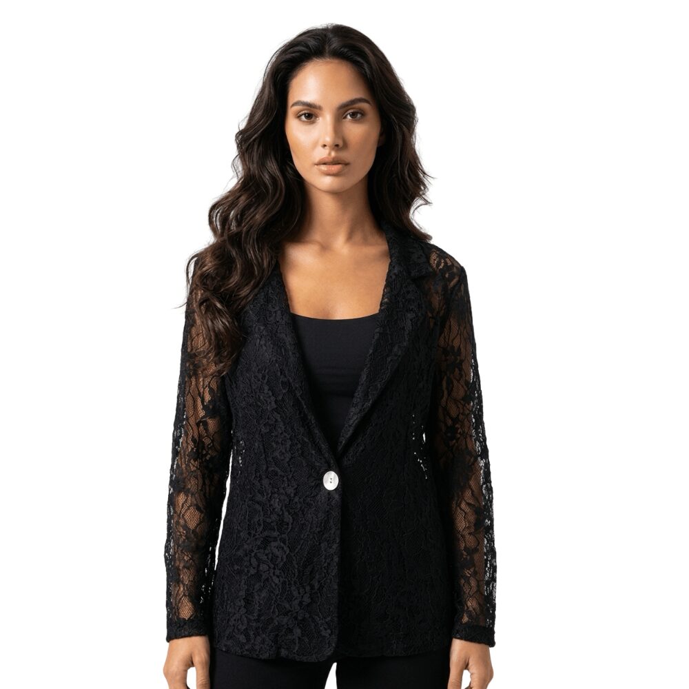 Blazer Donna Pizzo Nero
