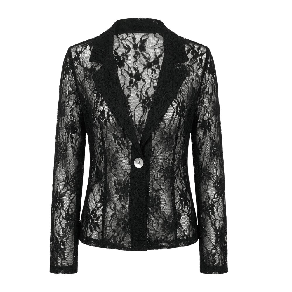 Blazer Donna Pizzo Nero - immagine 4