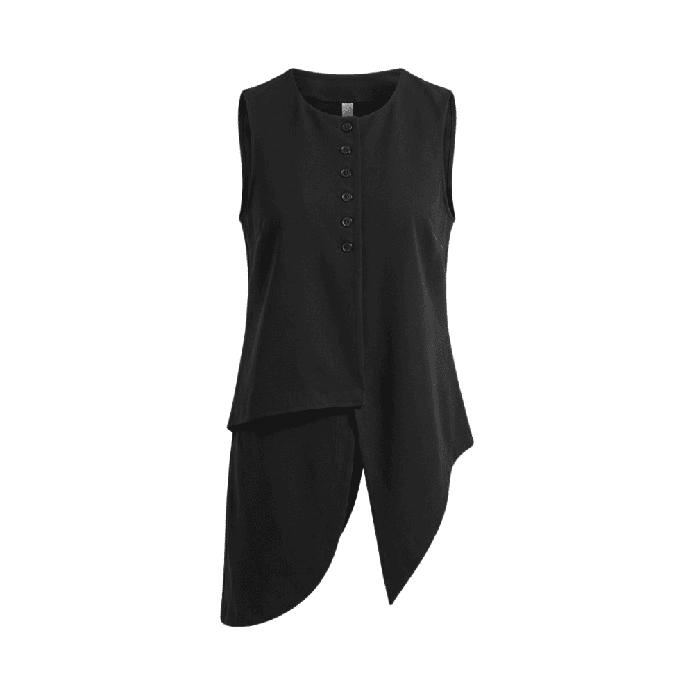Gilet Nero Asimmetrico Elegante - immagine 4
