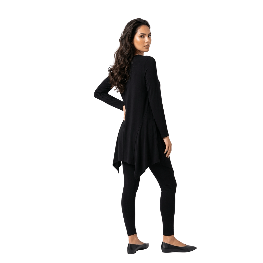 Maglia Asimmetrica Oversize Nera - immagine 4