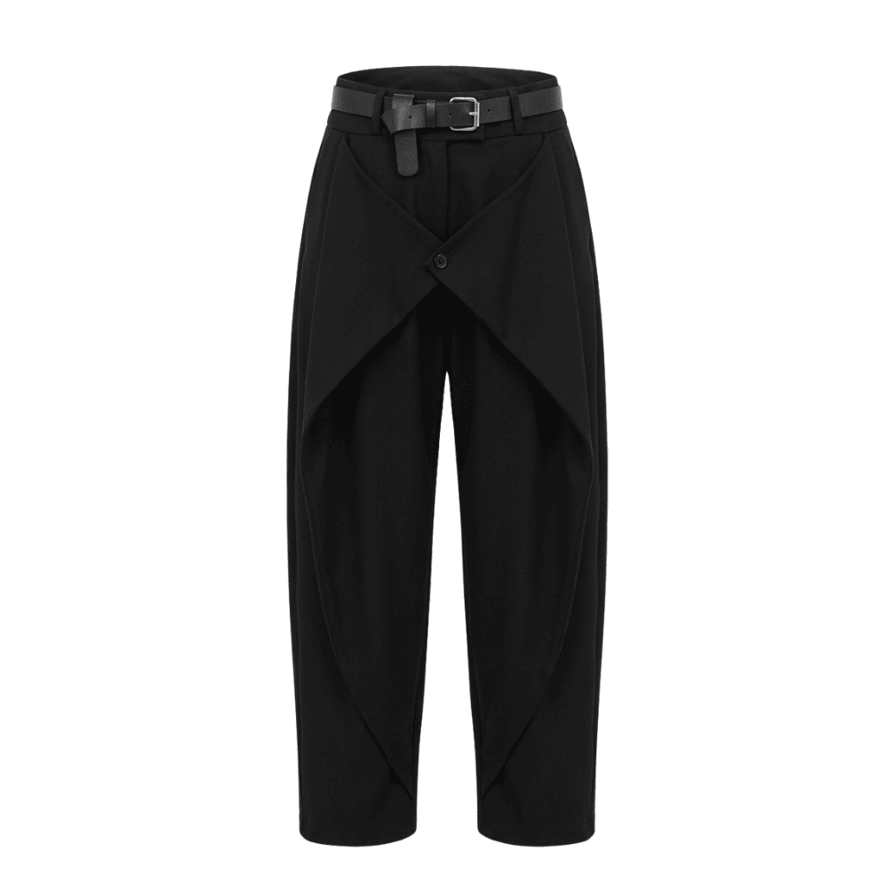 Pantaloni Neri Stile Asymmetric - immagine 4